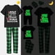 thumbnail image 2 of Pijamas familiares a juego de Navidad, conjunto de Pijamas cortos negros luminosos, Jesús es la razón, 2 of 3