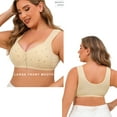 thumbnail image 3 of FHTECO Daisy Bras for Older Women Floral Plus Size Bra Wireless Front Closure Bras for Senior Daisy Comfort Tshirt Bra, 3 of 6