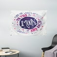 thumbnail image 1 of I Love You Tapestry, Sweet Colorful Love with Fun Forms Comet Rain Storm Clouds Volcano Theme, Wall Hanging for Bedroom Living Room Dorm Decor, 60W X 40L Inches, Pink Violet Purple, by Ambesonne, 1 of 2