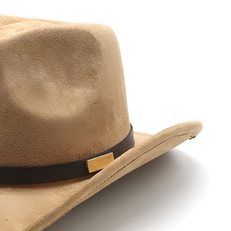 TELOLY Cowboy Hats for Women,Ethnic Style Rolled Brim Design  display picture 2