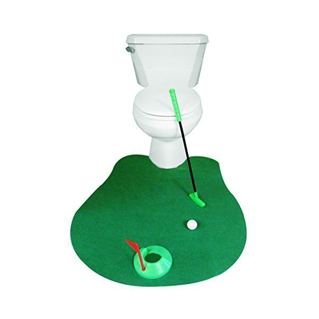 Novelty Place Toilet Time Golf Game Set - Practice Mini Golf in Any  Restroom/Bathroom - Father's Day, White Elephant, Christmas, Valentines  Funny Gag