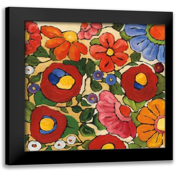 Drew, Vanessa 12x12 Black Modern Framed Museum Art Print Titled - Floral Trellis