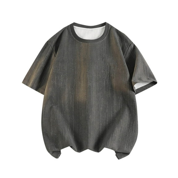 Qgtaibl Men's Everyday T-Shirts Summer Short Sleeve Tops Casual Loose Fit Sport Tee Soft Comfortable Crew Neck T Shirt Dark Gray,M