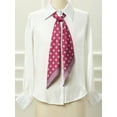 thumbnail image 6 of INSPIRE CHIC Women's Skinny Scarf Neck Scarves Double Sided Neckerchief Hairband Rose Red, 6 of 6