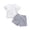 A119-White, variant on TOWED22 Toddler Kids Plain Short Sleeve T-Shirt and Shorts Set Unisex Cotton Summer Outfit Clothes for Little Boys or Girls White,3-6m