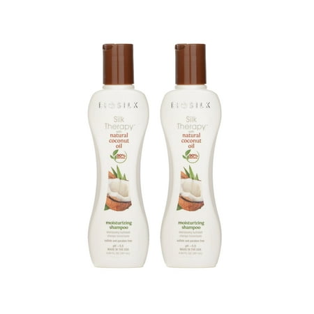 BioSilk - Silk Therapy with Natural Coconut Oil Moisturizing Shampoo (5.64 oz. each) - Pack of 2