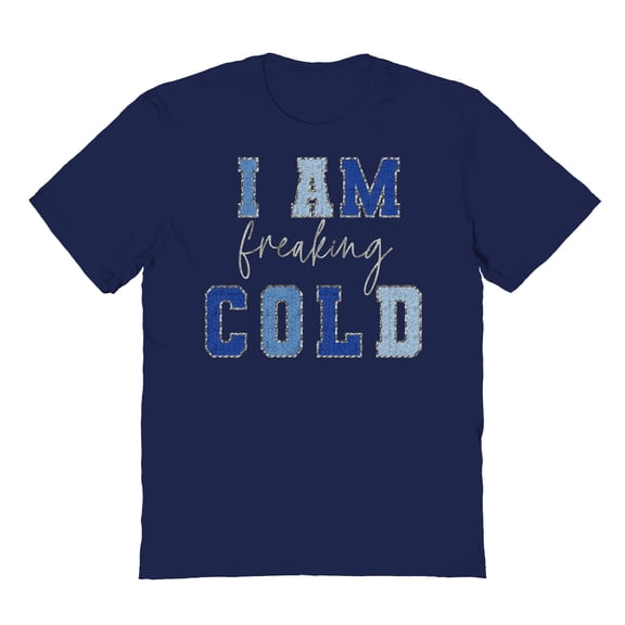 Haywood & Main I Am Freaking Cold 1 Graphic Navy Men's Cotton T-Shirt