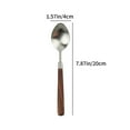thumbnail image 3 of Steadline Stainless Steel Flatware Set With Wooden Handle - Modern Cutlery For Everyday Dining Dishwasher Safe Utensils With Ergonomic Grip And Balanced Weight 7.48x1.89x1.89 Inches, 3 of 6
