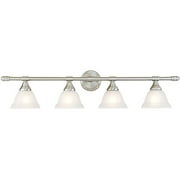 Hardware House 4-Light Bathroom Wall Fixture, Brushed Nickel