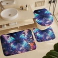 thumbnail image 6 of Watercolor Butterfly Shower Curtain Sets with Rugs 4 Piece Rustic, 6 of 8