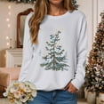 thumbnail image 2 of UngA Women's Christmas Sweatshirts Xmas Women Drop Shoulder Sweatshirt Long Sleeve Pullover Tops Sweatshirt Women (Light Gray,M), 2 of 6
