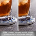 thumbnail image 4 of Thirstystone Portugal Tile Pattern 4-Pack Round Stone Coasters, 4 of 7