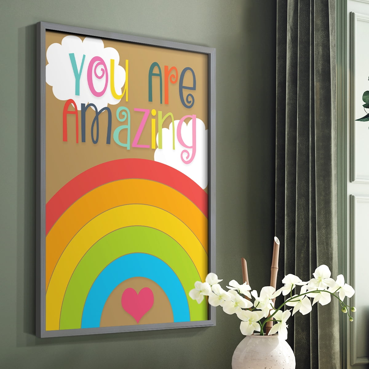 You Are Amazing Framed Print - Solid Wood in Single Picture Frame Solid Wood 2 Framed Print