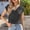 Dark Gray, variant on Only Moment Womens Tops V Neck Casual Short Sleeve Shirts Business Dressy Work Blouses Tee Shirts Womens Black,L