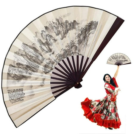 

Fovolat Hand Held Foldable Fan Hand Held Folding Fans Chinese Charming Elegant Vintage Retro Style Hand Fans for Wedding Party and Home Decoration Men Gifts trusted