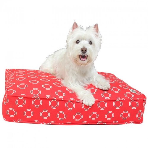 Molly Mutt Lady in Red Dog Bed Cover