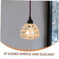 thumbnail image 3 of CRAFTHROU 4Pcs Woven Pendant Lamp Shade Light Brown Dust Protection Hotel Decoration, 3 of 5