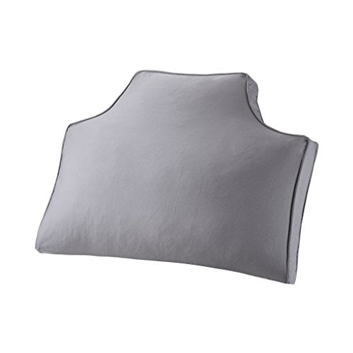 Intelligent Design Tête de Lit Surdimensionnée 100 % Coton Coussin en Toile Gris Voir Ci-Dessous
