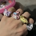 thumbnail image 2 of Anillo de Anime Sanrio accesorios ajustables lindo Hello Kitty Cinnamoroll My Melody Kuromi resina novia niña corazón juguetes regalo Dengxun unisex, 2 of 2