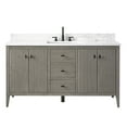 thumbnail image 3 of Vanity Art 60" Bathroom Vanity with Sink, Freestanding Storage Cabinet with Engineered Marble Top, Flip Down Tray, Drawer, and Shelve, 3 of 6