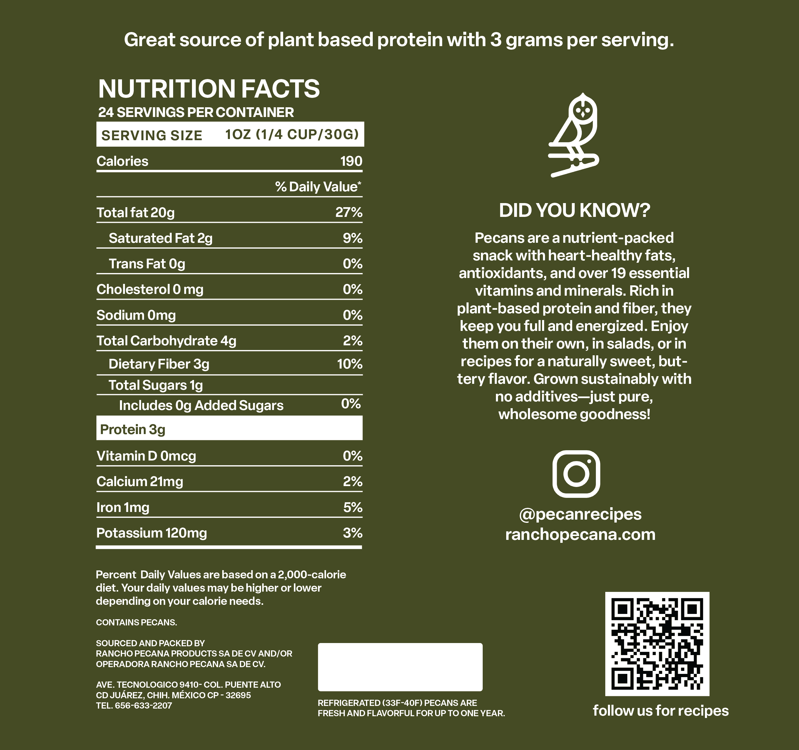 Rancho Pecana Premium Natural Pecan Halves 1.5 LB (24 Oz), Crispy Naturally Gluten-Free Pecan Nuts, Non-GMO, Grain-Free and Naturally Heart Healthy Pecans, Carefully Shelled
