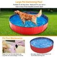thumbnail image 3 of TeqHome Foldable Dog Kiddie Pool Heavy Duty PVC Dog Pet Bath Pool Non-Slip Collapsible Pet Pool for Outdoor Backyard 63" Red, 3 of 10