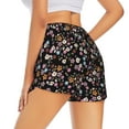 thumbnail image 3 of Disketp Daisies Flowers Print Women's Shorts Workout Shorts for Athletic Gym Running Shorts with Phone Pockets XX-Large, 3 of 8