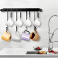 thumbnail image 5 of Coffee Mug Holder for Wall: 17-Inch Black Coffee Bar Cup Hanger Hooks - Hanging Coffee Cup Rack Storage Organizer 2Pcs, 5 of 5