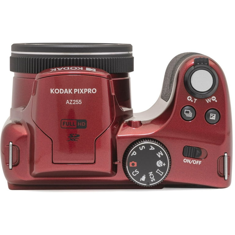 Kodak PIXPRO AZ255 Digital Camera (Red) + Tripod + 1 Yr Warranty