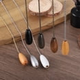 thumbnail image 4 of Wooden Ceiling Fan Pull Chain, 4Pcs 12" Decorative Pendant Extension Chains, Wood Color, 4 of 6
