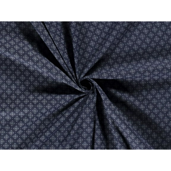 Minerva Stretch Woven Denim Fabric Indigo - per yard