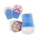 thumbnail image 3 of Zapatos de garra de gato con patas de animal para cosplay, pantuflas peludas para mujer, botas peludas para rol Azul, 3 of 9