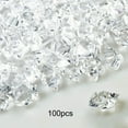 thumbnail image 1 of 300pcs Clear Fake Crushed Ice Rocks Ice Cubes Acrylic Vase Fillers for Party Wedding Decorations, 1 of 9