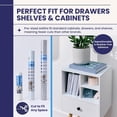 thumbnail image 6 of TidyUps Shelf Liner, Blue Current, 10.75 x 6 in, Non-Slip Drawer and Cabinet Liner, 2 Pack, 6 of 8