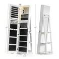 thumbnail image 6 of Tcbosik Jewelry Armoire with Full Length Mirror, Lockable Mirror Cabinet with Jewelry Storage, for Women and Girls, White, 6 of 12