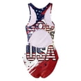 thumbnail image 5 of Confree Toddler Girls Summer Swimsuit 4Th Of July Patriotic Printing Bathing Suits Beach Soft Casual For Girls Swimwear Size 9-10 Years Red, 5 of 5