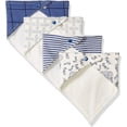 thumbnail image 2 of Touched by Nature Baby Boy Organic Cotton Bandana Bibs 4pk, Elephant, One Size, 2 of 2