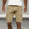 thumbnail image 2 of Youmylove Men's Shorts Vintage Mens New Woven Shorts Pants High Street Retro Solid Color Casual Shorts Classic Fit Shorts, 2 of 5
