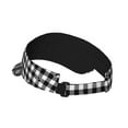 thumbnail image 2 of Pofeuu Black Tartan Plaid Print Sunscreen Visor Cap Adjustable Sport Empty Top Baseball Sun Cap for Men Women Sports Outdoor Headwear, 2 of 7