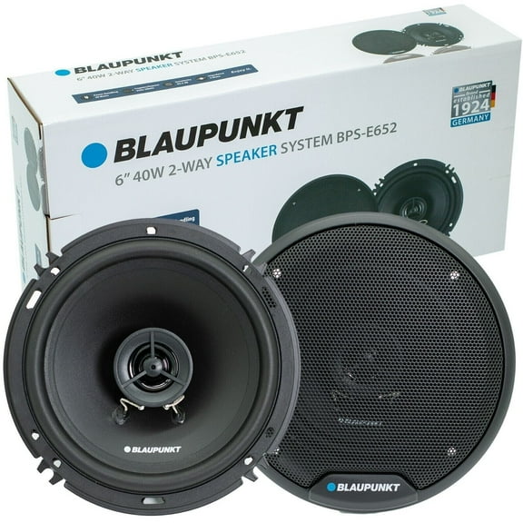 NEW Blaupunkt BPS-E652 6" 2-Way Coaxial Car Speakers 80W with Grilles - 1 Pair
