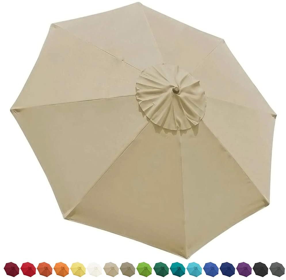 Eliteshade 9ft Patio Umbrella Market Table Outdoor Deck Umbrella Replacement Canopy Cover Canopy Only Beige Walmart Com Walmart Com