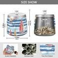 thumbnail image 2 of Yayeee Ashtray with Lid for Cigarette Smokeless Stainless Steel Home Ash Holder, Red Sailboats, 2 of 7