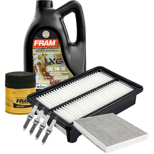 Kit De Afinación Con Aceite 5W30 Sintético, Bujías Iridio, Filtro De Aire, Filtro Para Aceite Sintético Y Filtro De Cabina 8 Piezas Compatible con Acura Ilx L4 2.4L DE 2013 A 2015