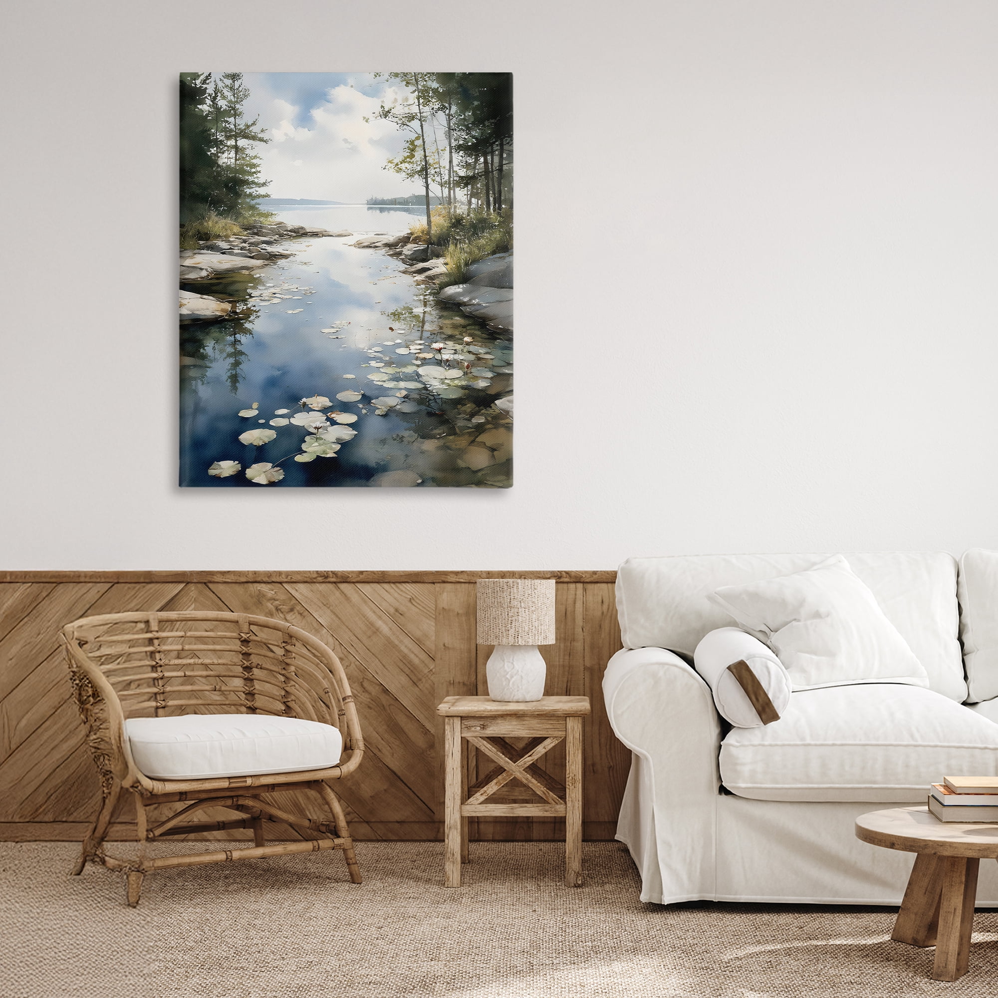 Stupell Industries Lilypad Inlet Reflection Canvas Wall Art, design by Franklyn Gregory