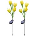 thumbnail image 1 of WDOplteas Luces Solares Decorativas para Exteriores  Tulipanes Impermeables  Luces Solares para Jardín (2 Piezas Amarillas), 1 of 9