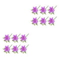 thumbnail image 4 of Guardoinrt 1/2/3 6 Pièces PVC Artificiel Lys Fleur Simulation Réutilisable Lavable Portable Salon Faux Plantes Fleurs Ornement Violet 2PCS, 4 of 6