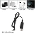 thumbnail image 4 of 100cm 90 Degree USB 5V To 24V 250mA 5.5x2.1mm Step Up Adapter Cable For LED Light Wifi Router Speakers Camera, 4 of 7