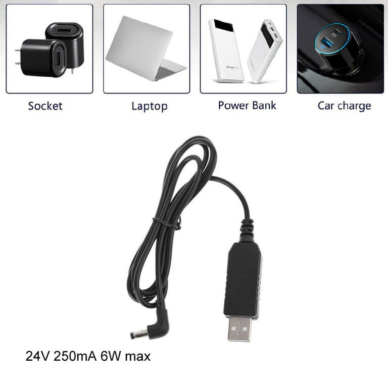 USB 5V to 24V 5.5x2.1mm Step-Up Boost Converter Voltage Power