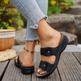 thumbnail image 5 of Jamicy Wedge Slippers for Women Dressy Slip On Comfortable Summer Breathable Shoes Floral Platform Slides for Casual Walking, 5 of 5