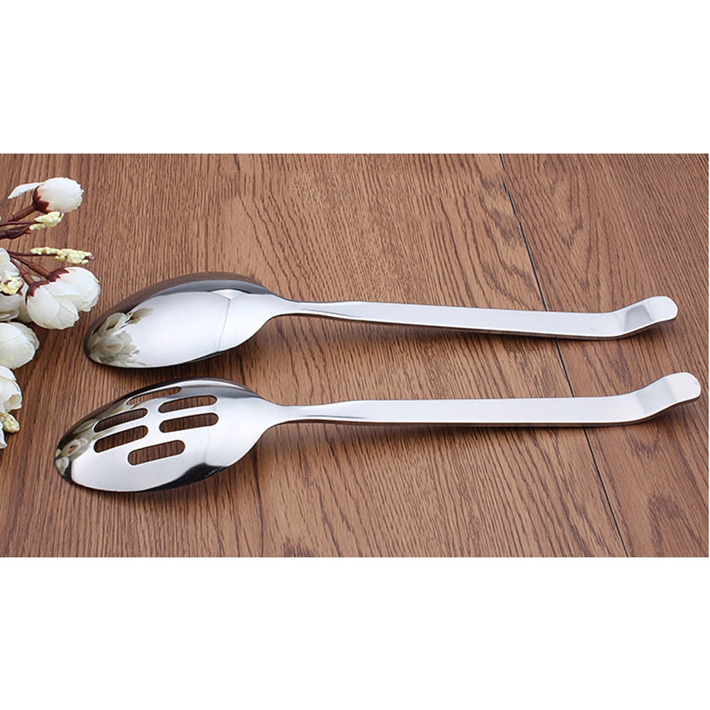 UPKOCH 4Pcs Stainless Steel Ladle Long Handle Portion Control Serving Spoon Set Silver
